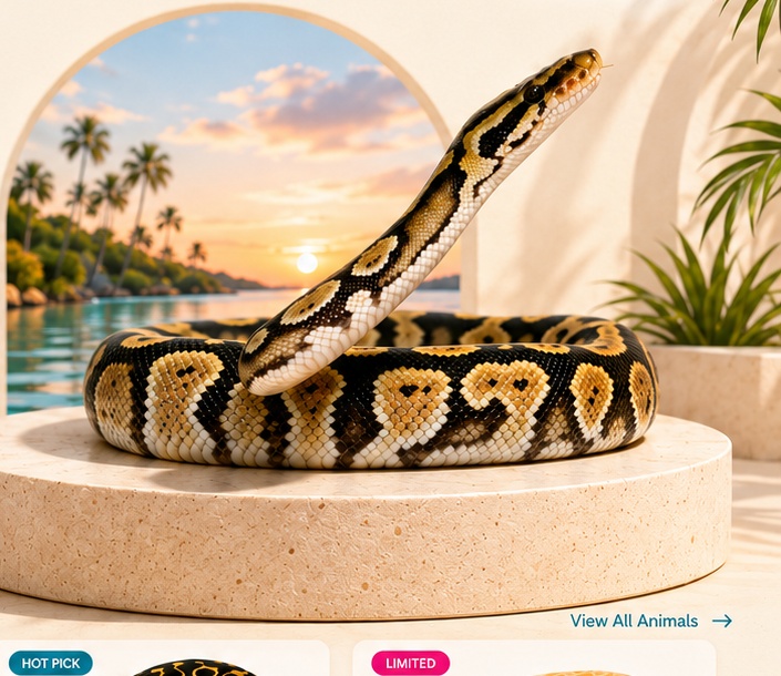 Scale Surfin designer ball python